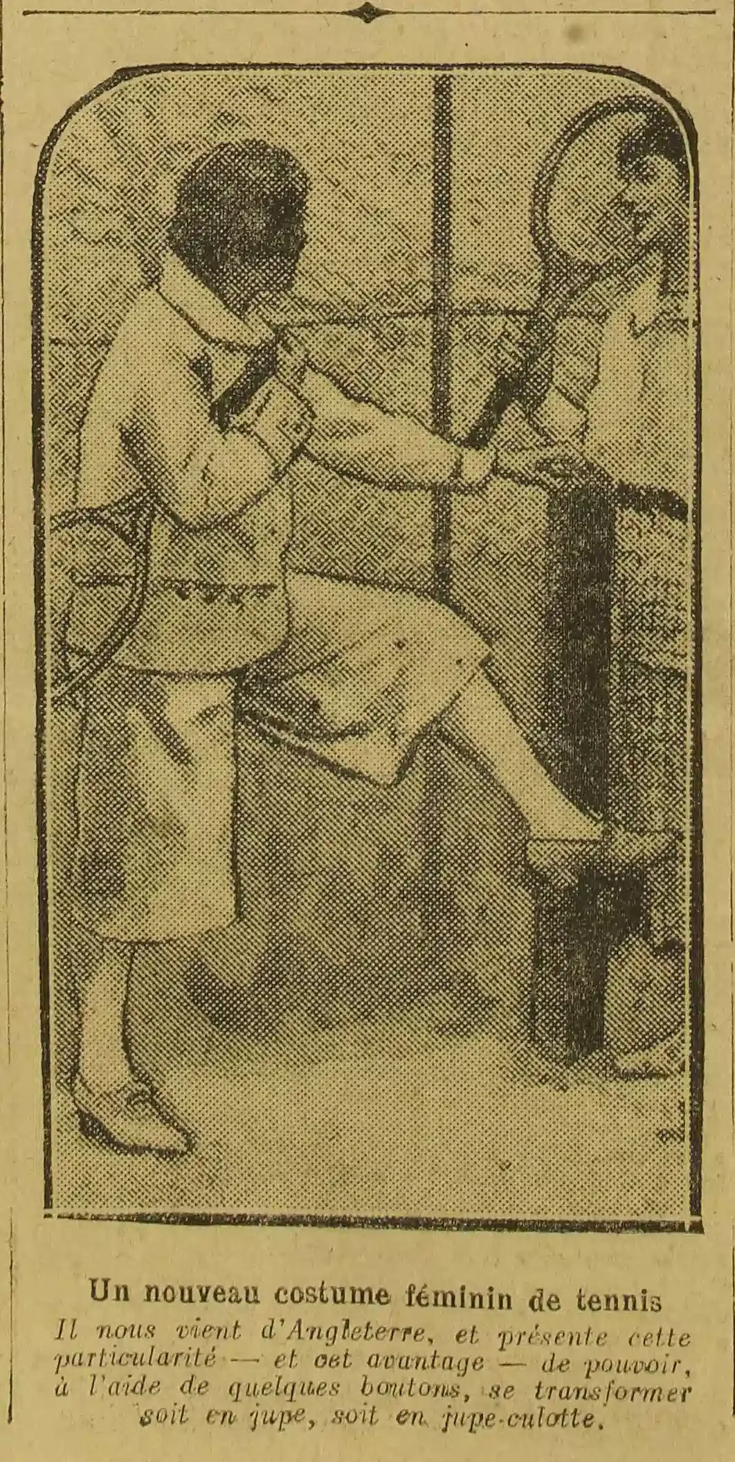 une nouvelle tenue de tennis pour femme jupe ou culotte en photo