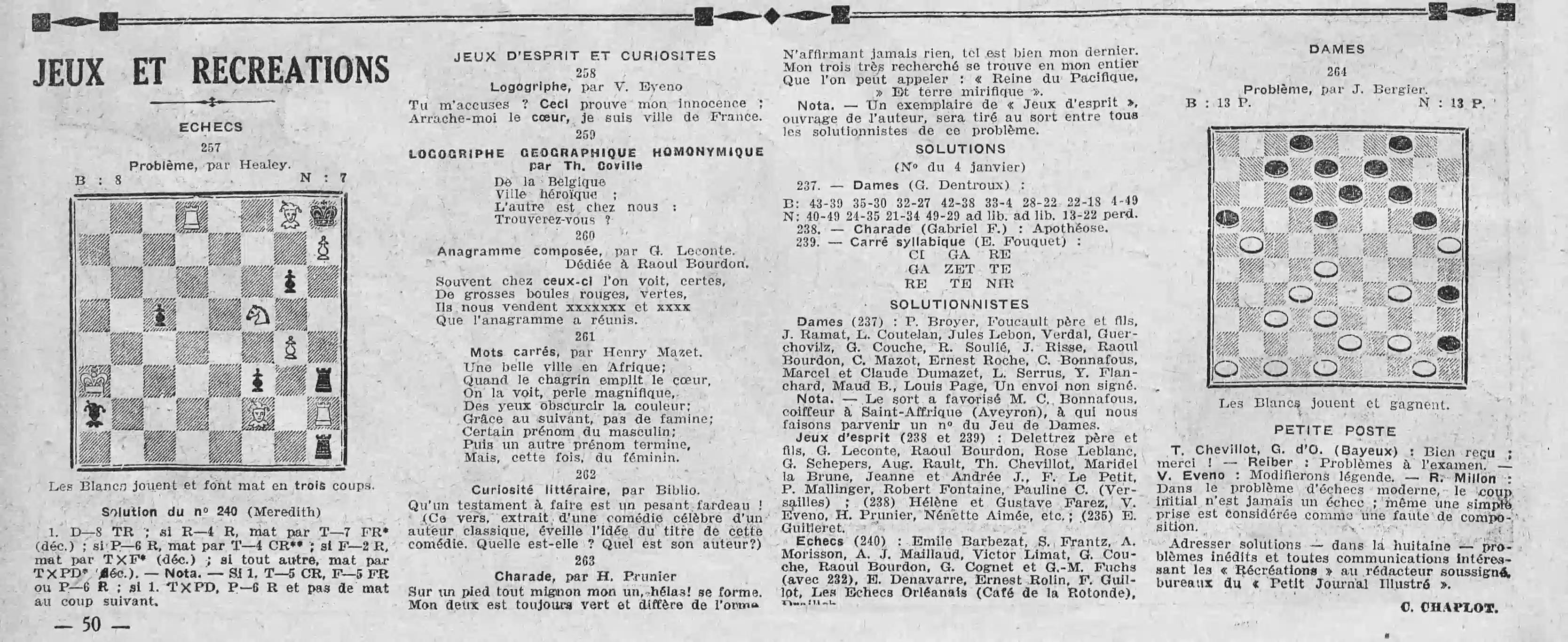 Le Petit journal illustré 1925 02 01 récréations 