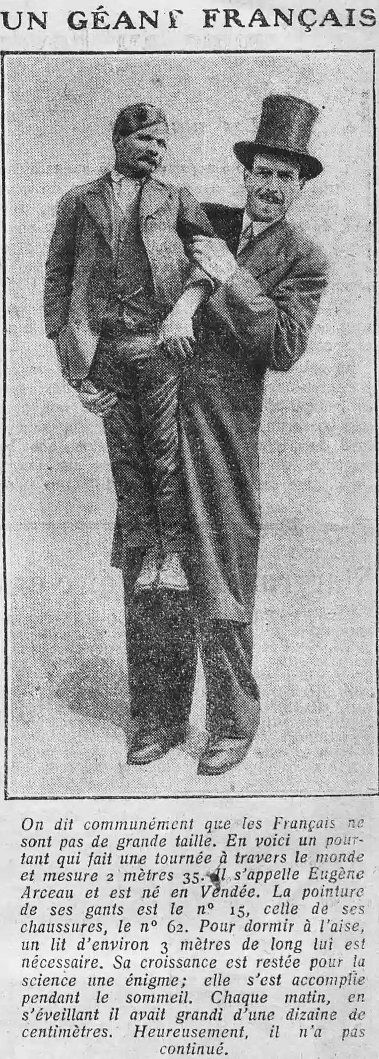  le géant Eugène Arceau