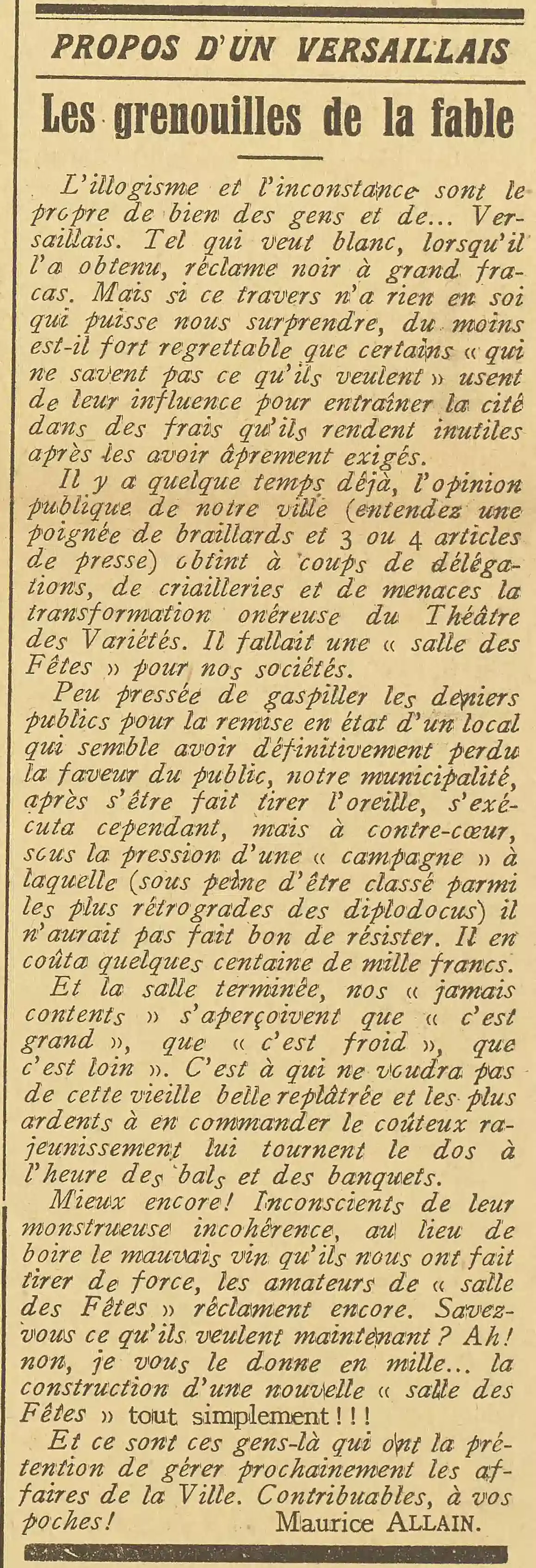 Le gaspillage de l'argent public, contribuables à vos poches