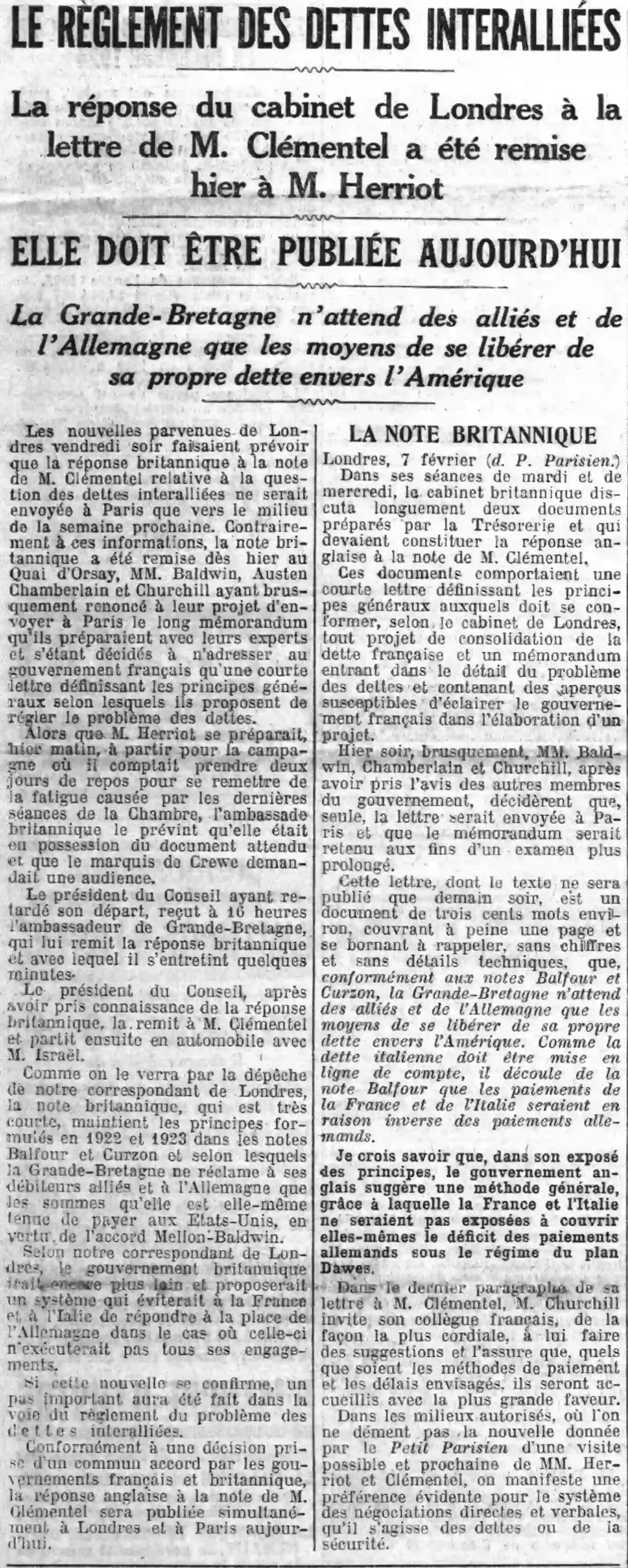  le règlement des dettes aux USA 