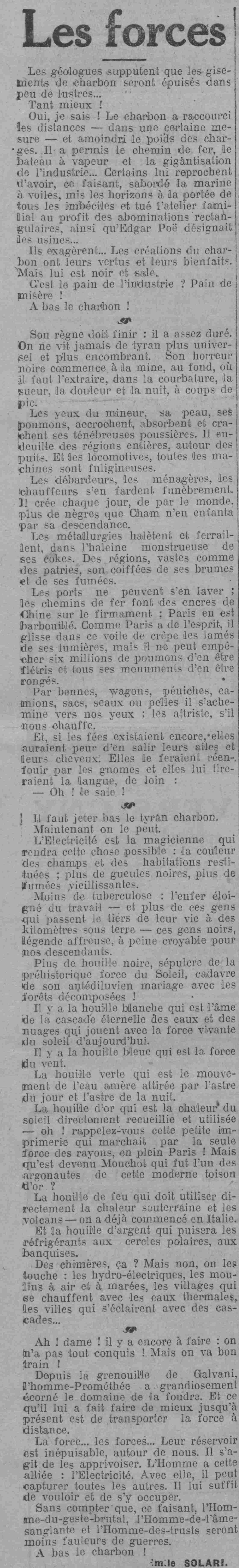 Coal creations have their virtues and benefits, Down with coal!