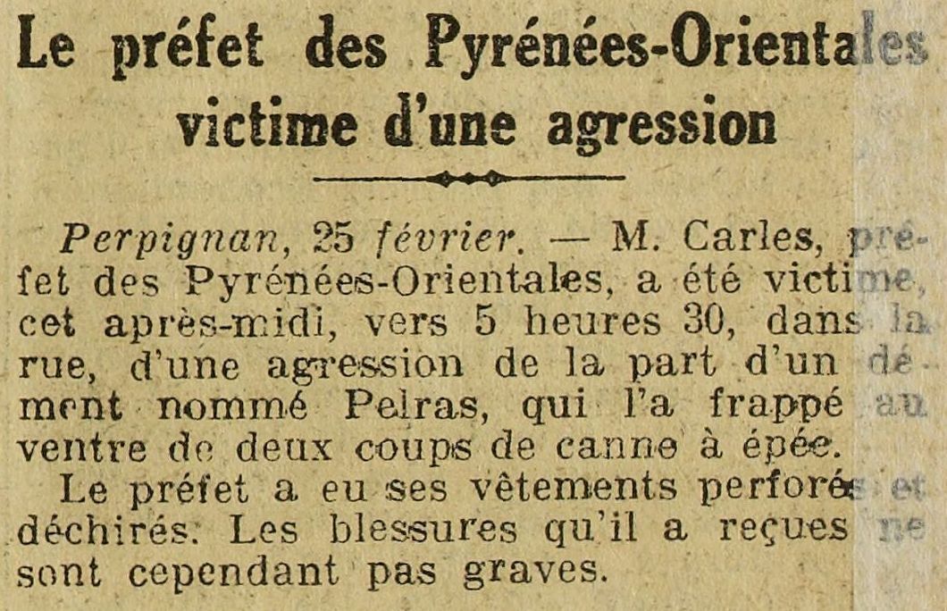 agression du préfet des Pyrénées-Orientales
