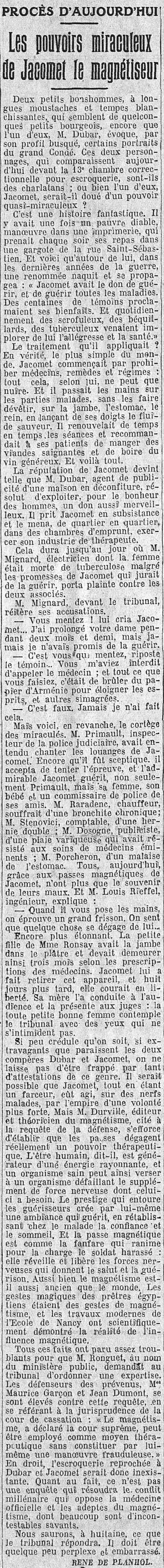  Justice: The miraculous powers of Jacomet the magnetizer