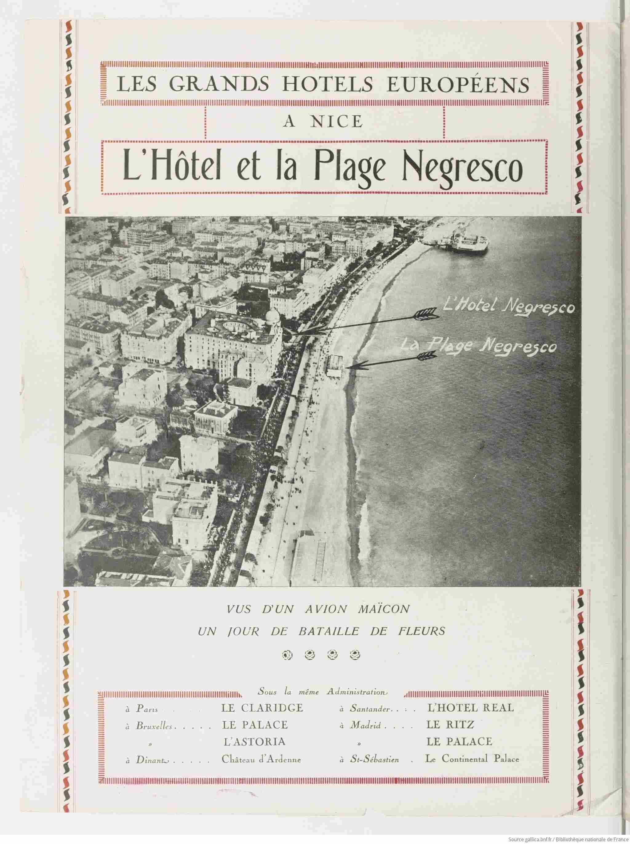 LÉclaireur du dimanche 1925 03 01 art 02 lhôtel Negresco et la plage 2