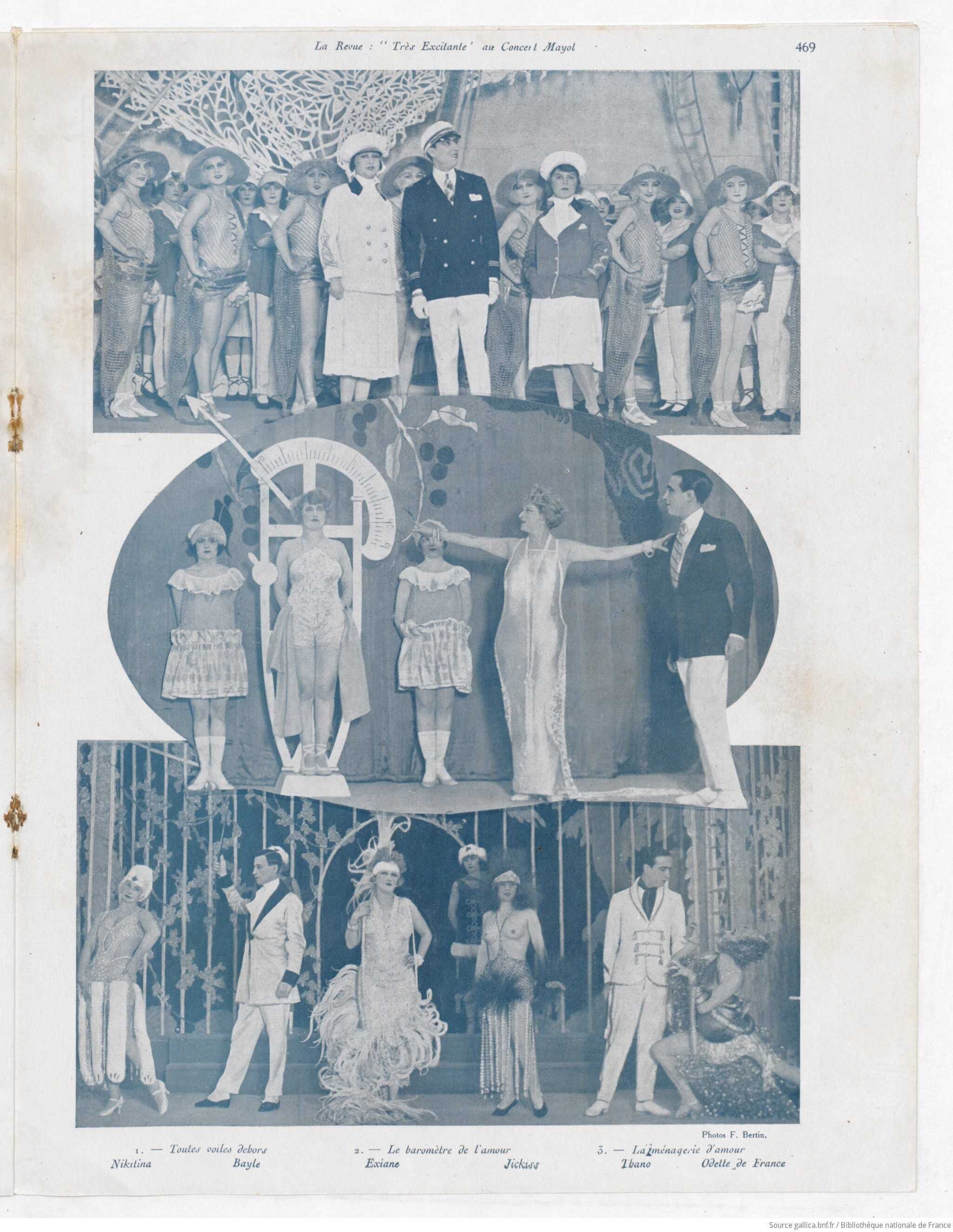 Paris plaisirs 1925 The "Very Exciting" review at the Mayol concert