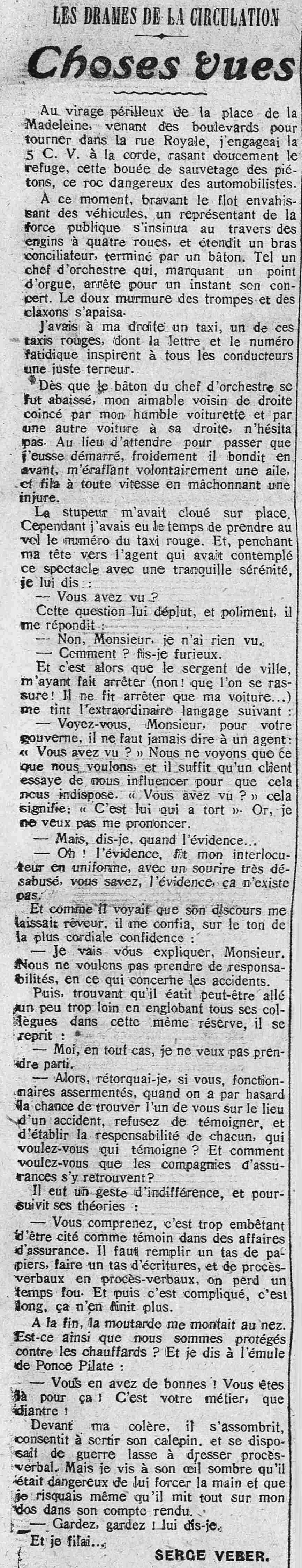  Accrochage entre voitures devant un agent de police 1