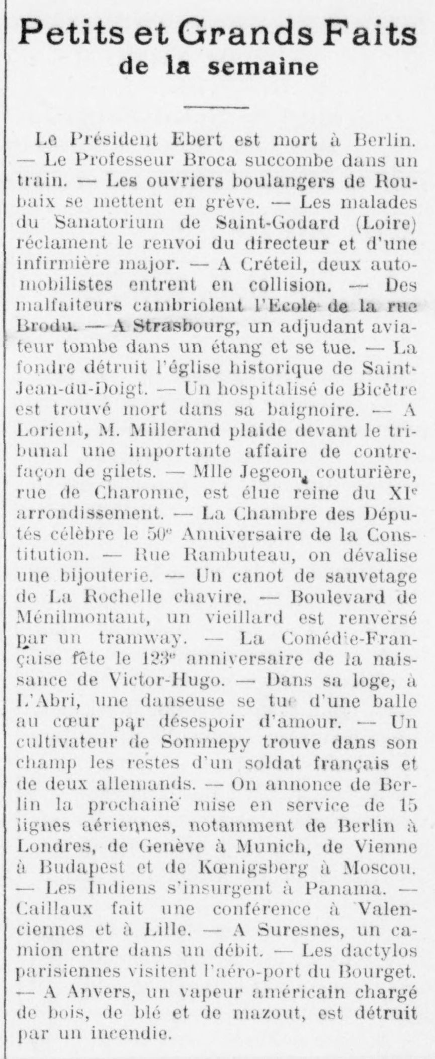 Le Funi 1925 03 08 les faits de la semaine