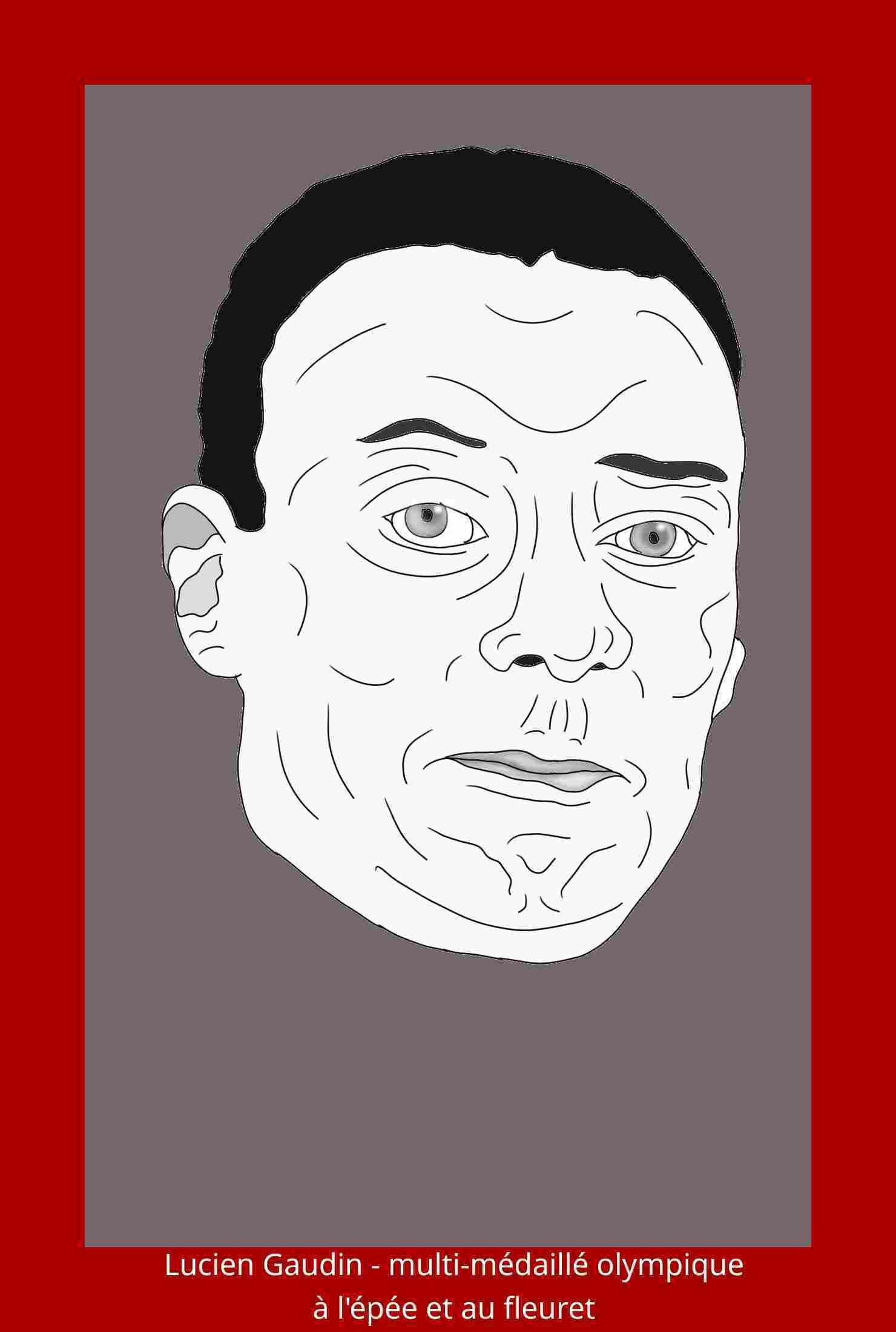 Lucien Gaudin multiple Olympic medalist in épée and foil