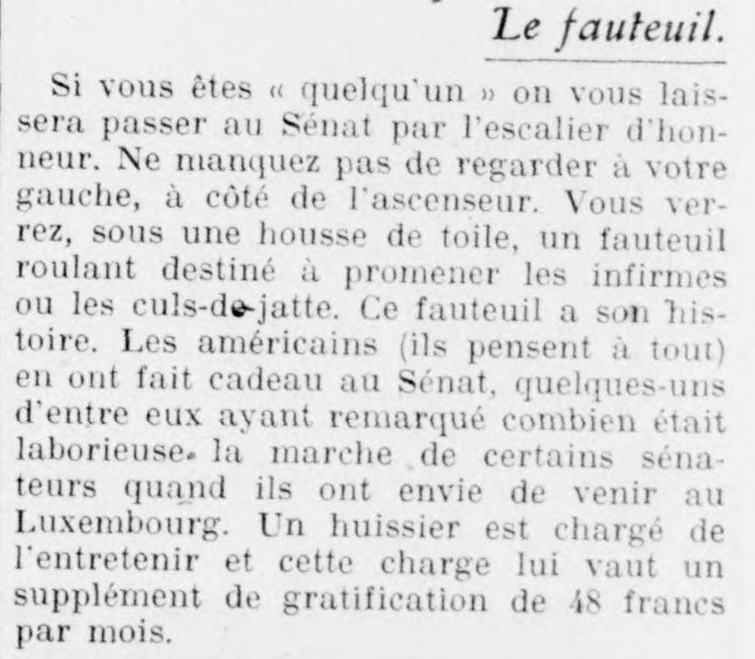 Le Funi 1925 03 22 The Senate Chair