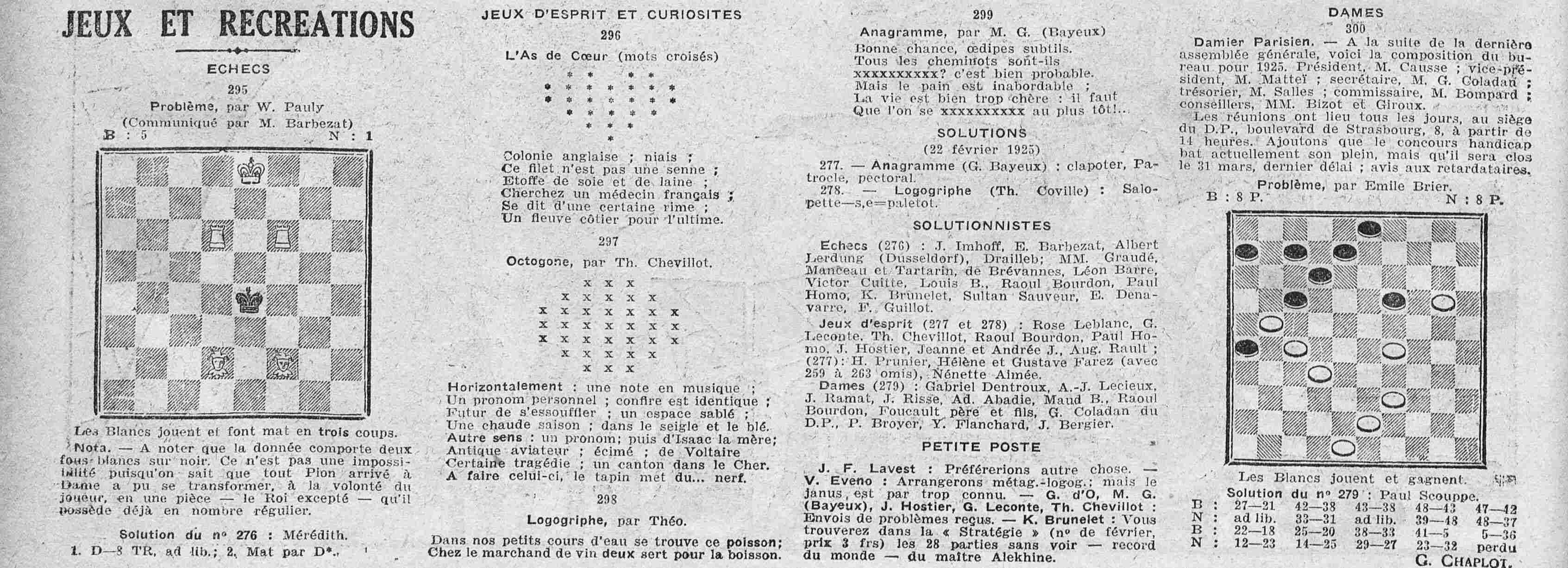 Le Petit journal illustré 1925 03 22 récréations