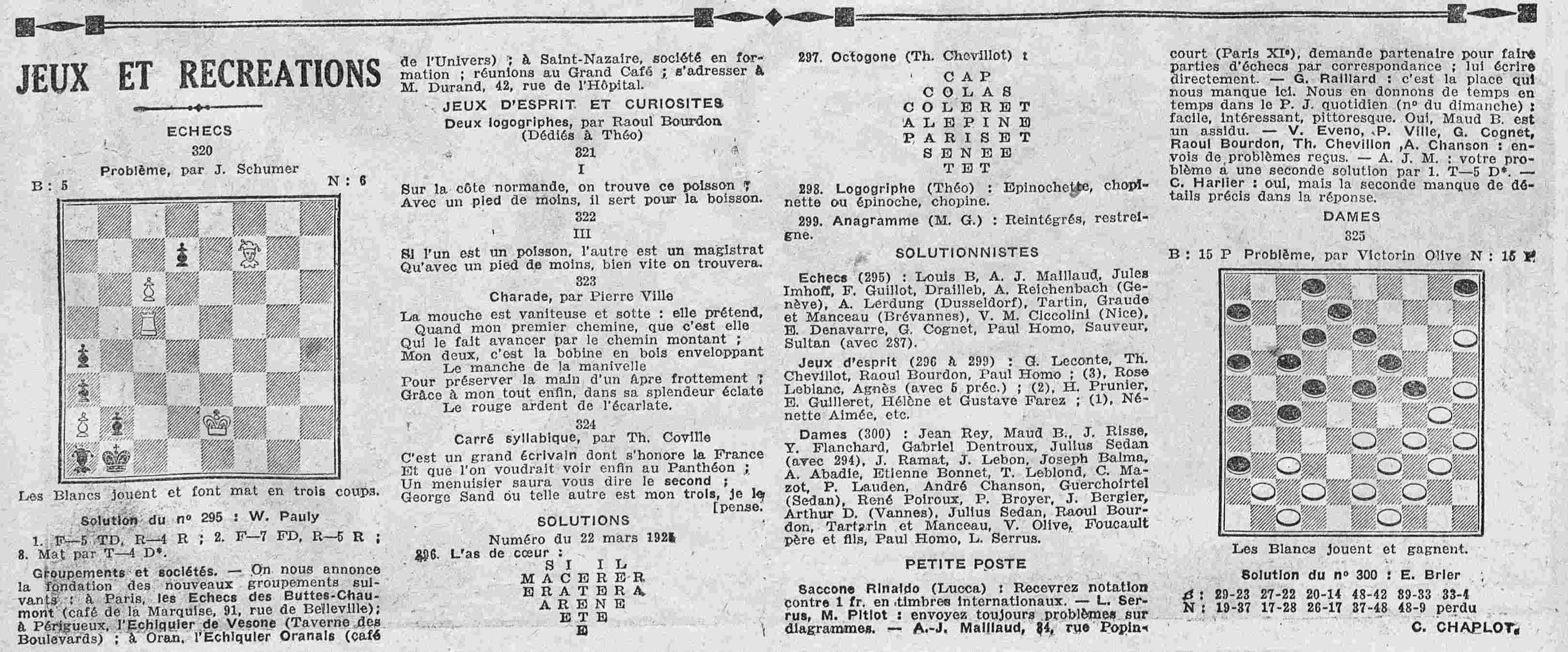 Le Petit journal illustré 1925 04 19 art 02 récréations 2 X