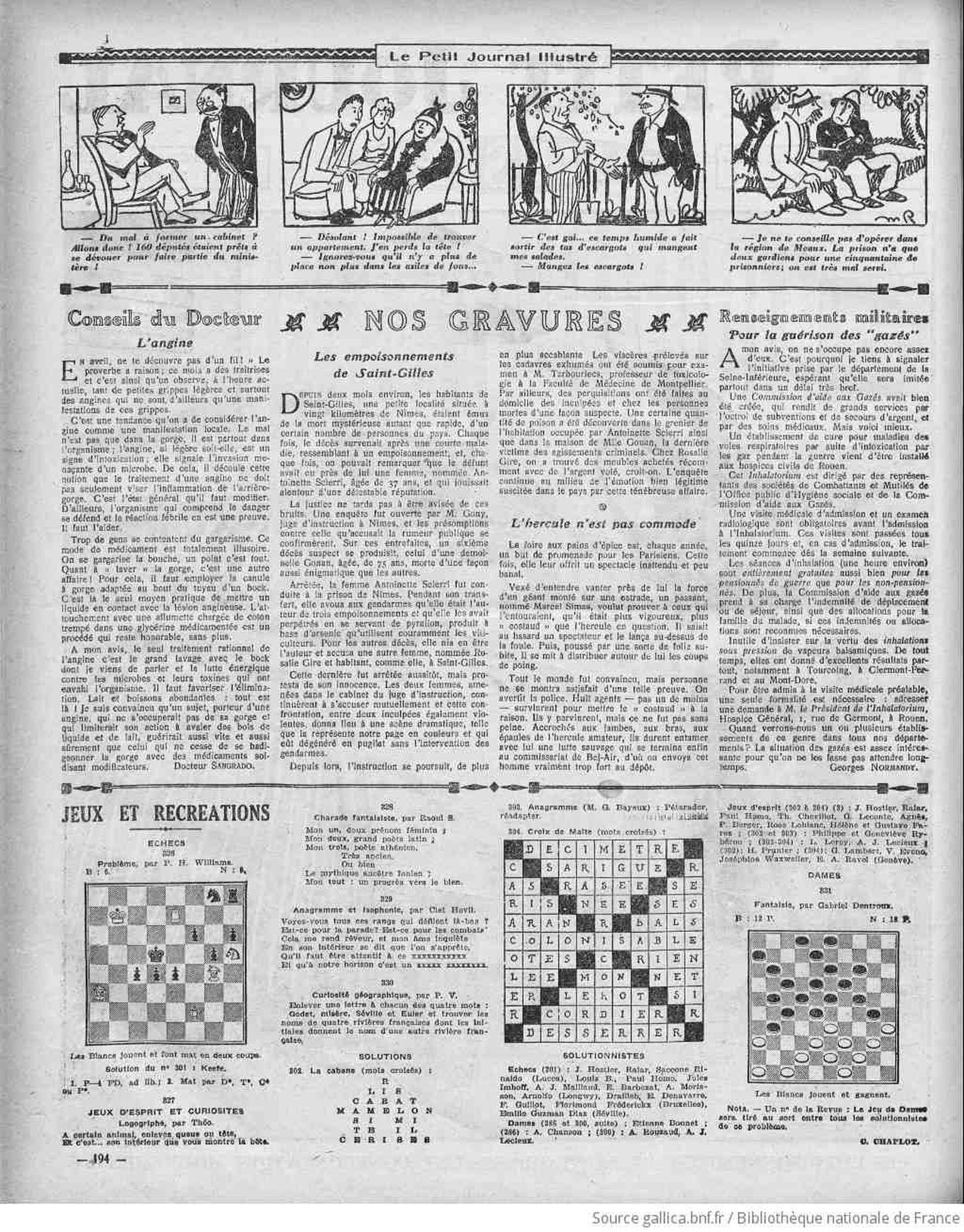 Le Petit journal illustré 1925 04 26 Page 02 les récréations de La Bignole 2