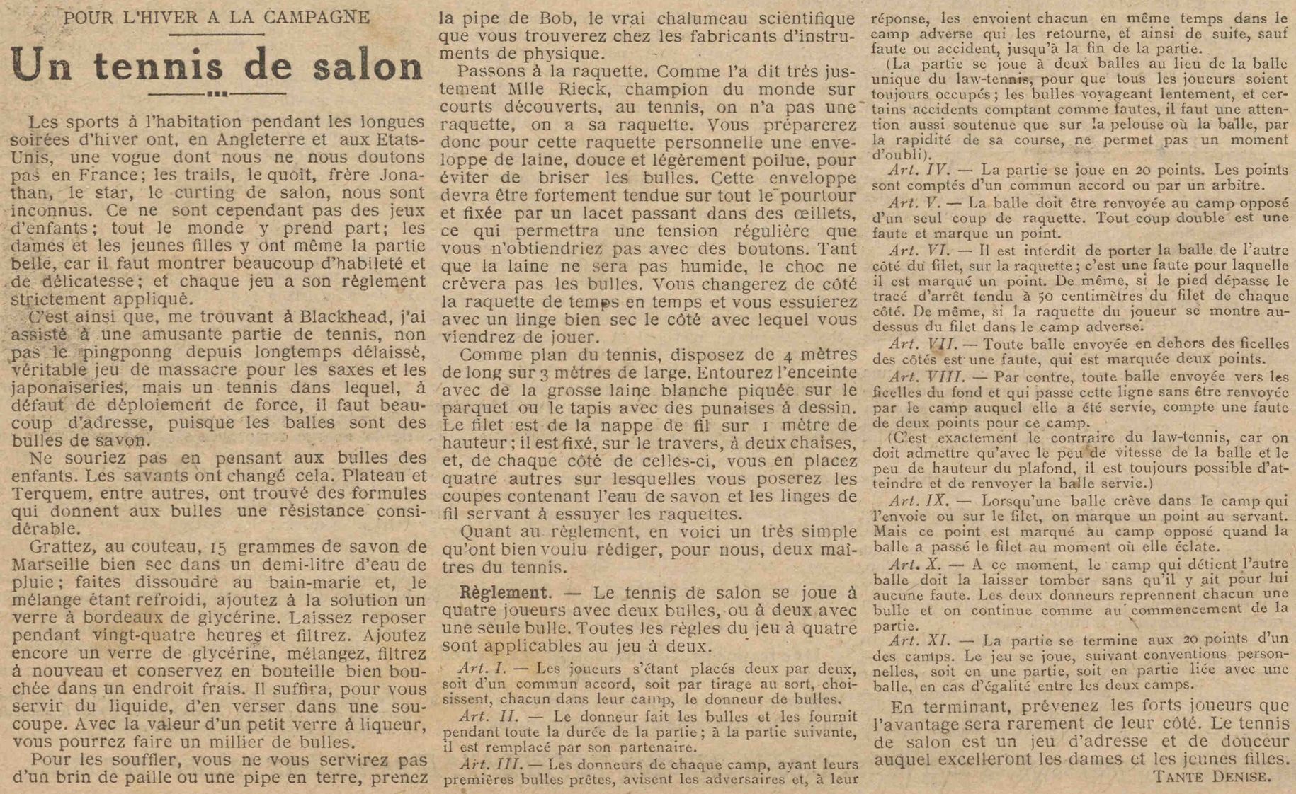 Le Petit écho de la mode 1925 04 26 le tennis de salon