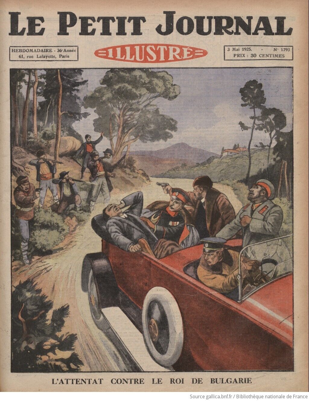 Le Petit journal illustré 1925 05 03 - Assault on the King Boris of Bulgaria