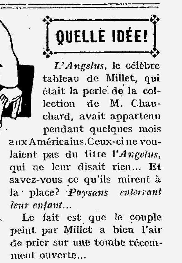 Le Pêle mêle 1925 05 31 l'Angélus de Millet 7