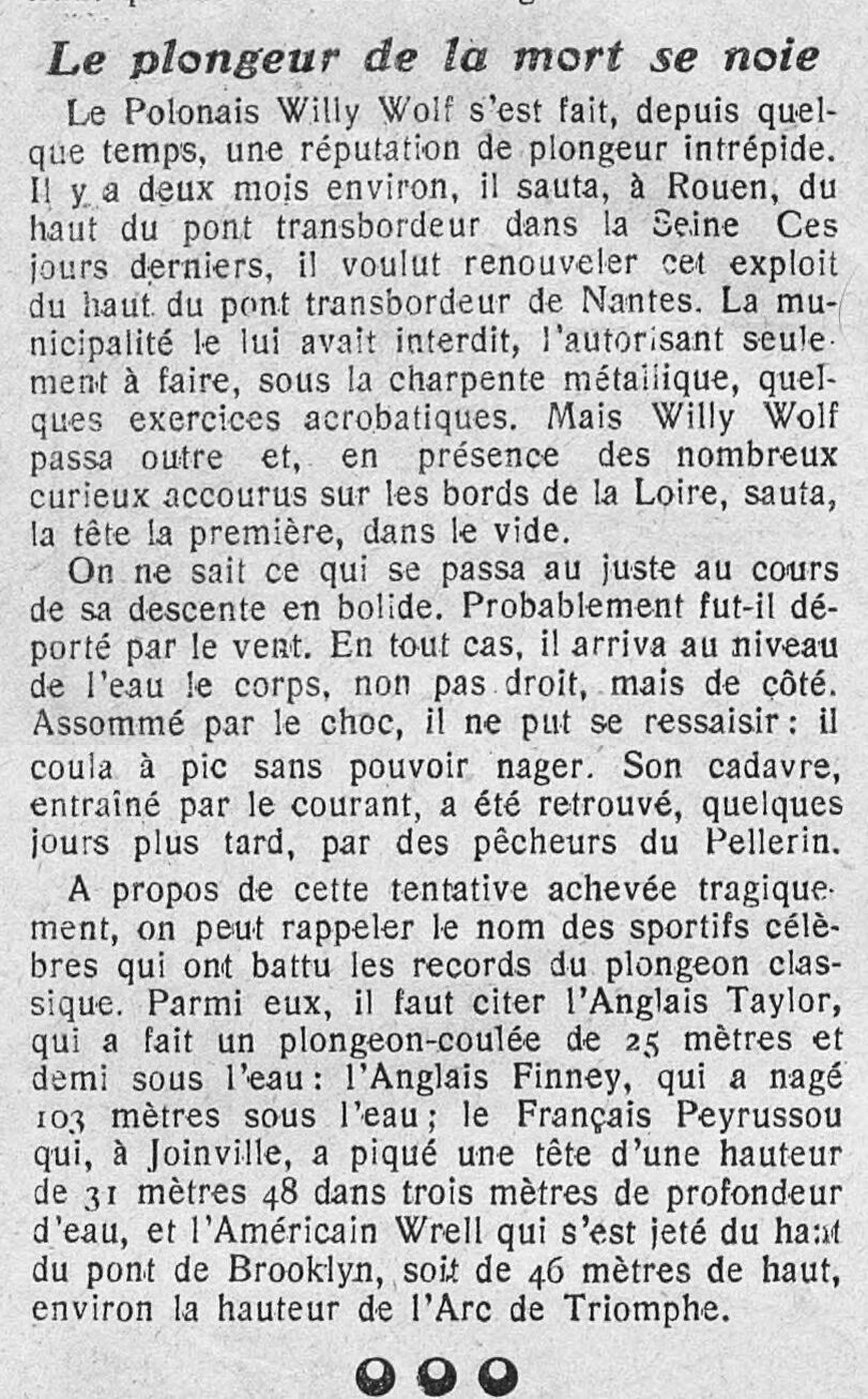 Le Petit journal illustré 1925 06 14f the drowning of Nantes