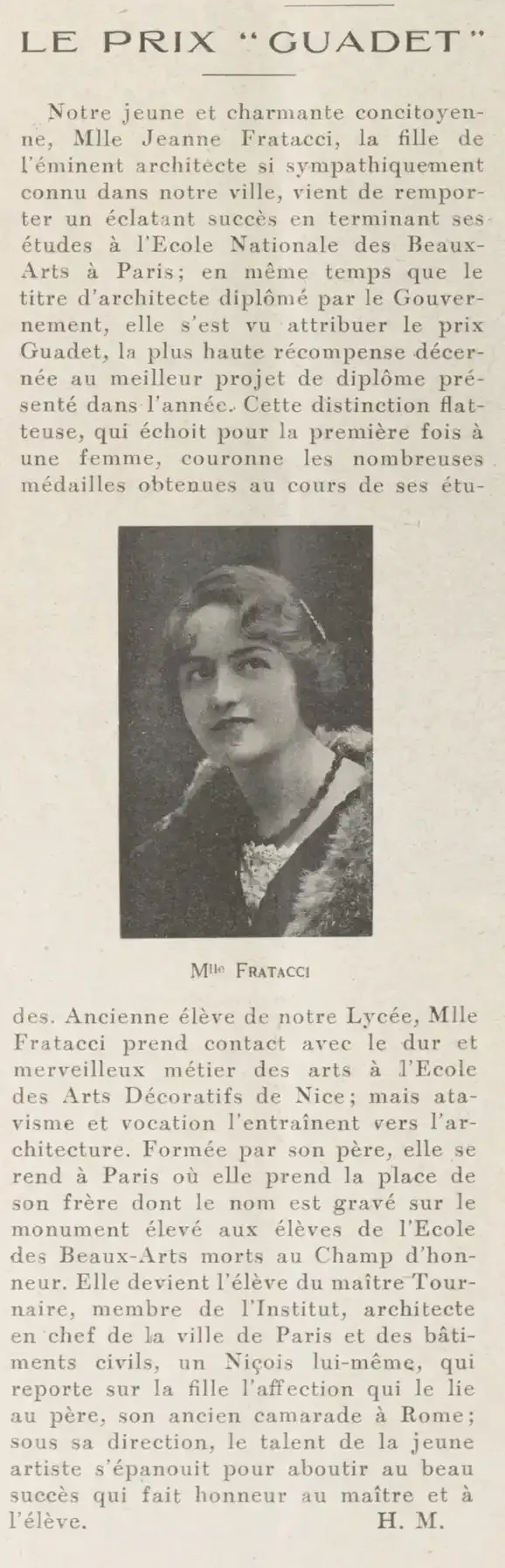 LÉclaireur du dimanche 1925 06 14 art 06 Fratacci beaux arts 16