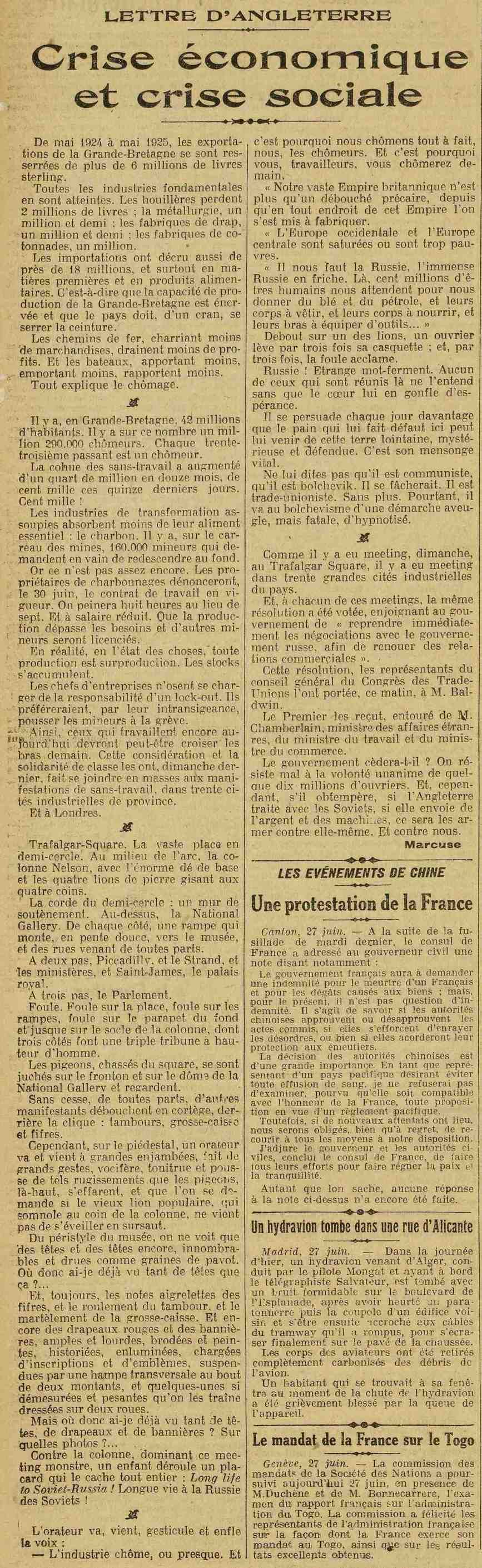 LOeuvre 1925 06 28 art 03 crise économique en Grande Bretagne 3