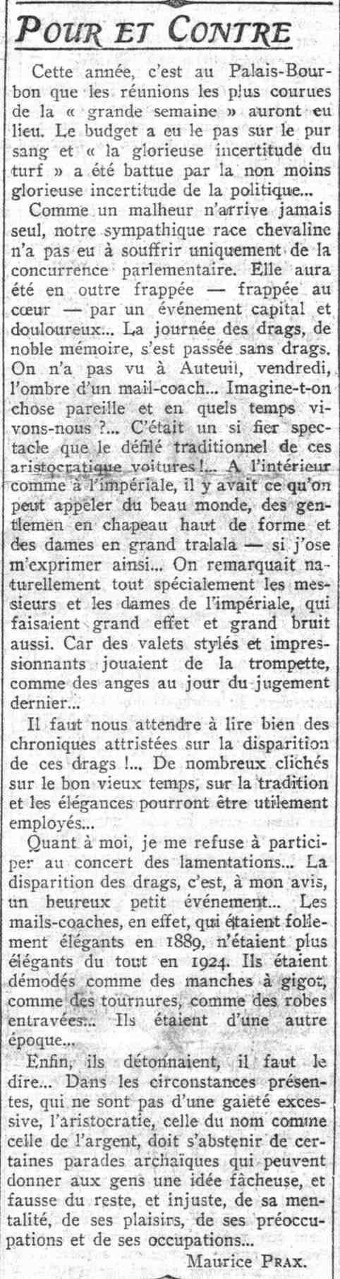 Le Petit Parisien 1925 06 28 Les réunions les plus courues ont eu lieu au Palais-Bourbon