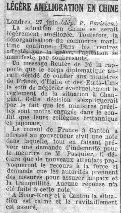 Le Petit Parisien 1925 06 28 art 03 les évènement de Pékin 3