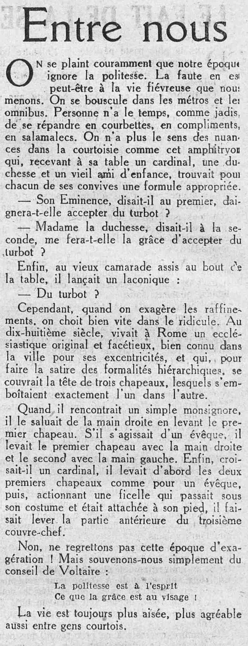 Le Petit journal illustré 1925 07 05 art 04 La politesse 4