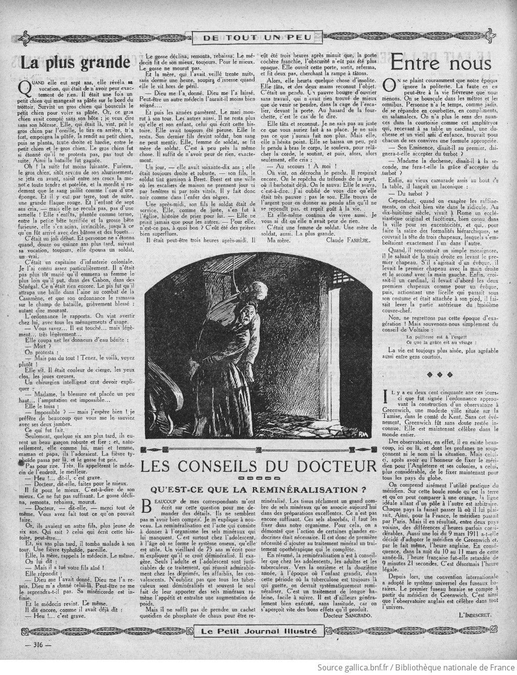 Le Petit journal illustré 1925 07 05 page 04 La politesse se perd