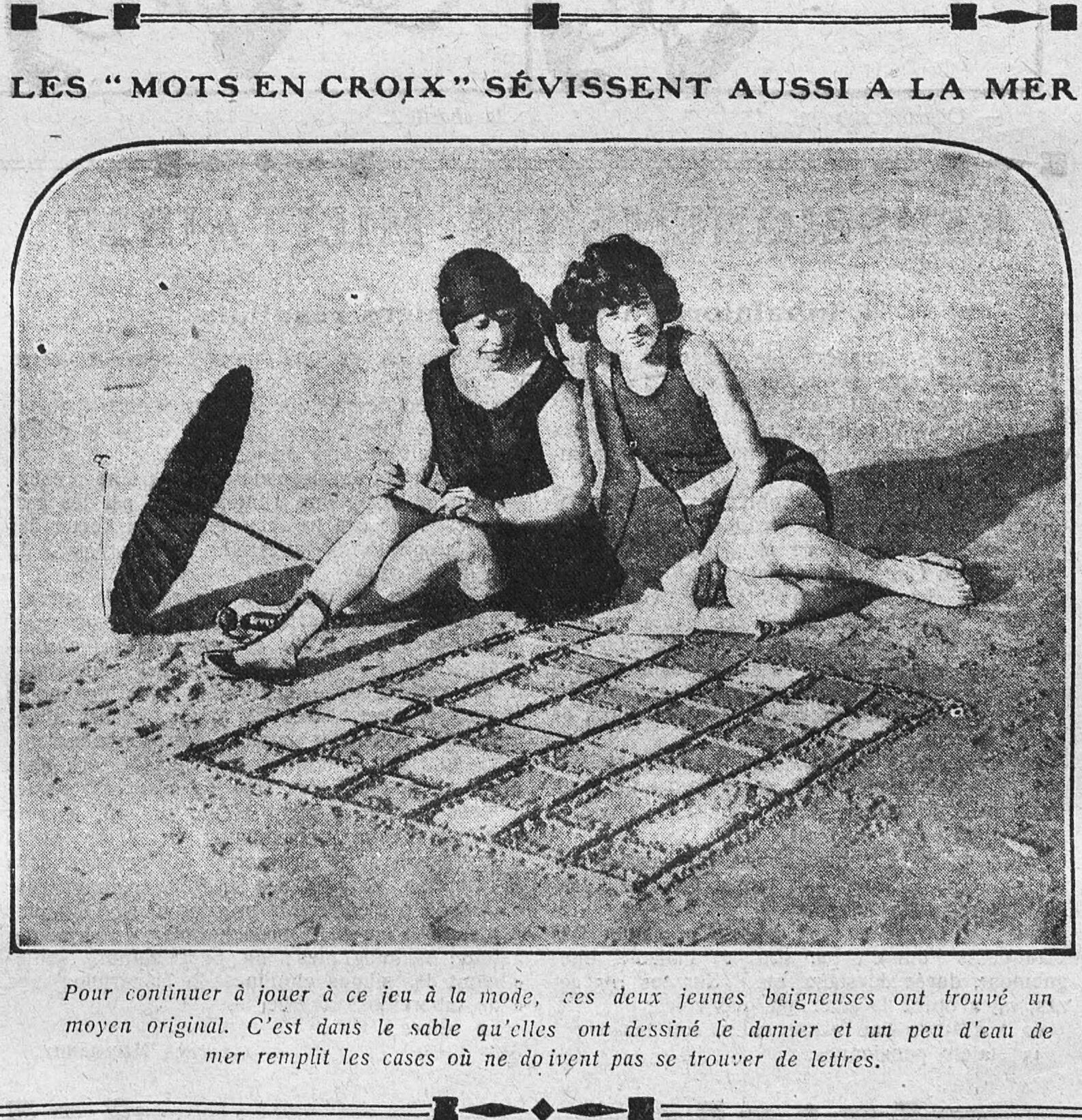 Le Petit journal illustré 1925 07 12 les mos croisés à la plage