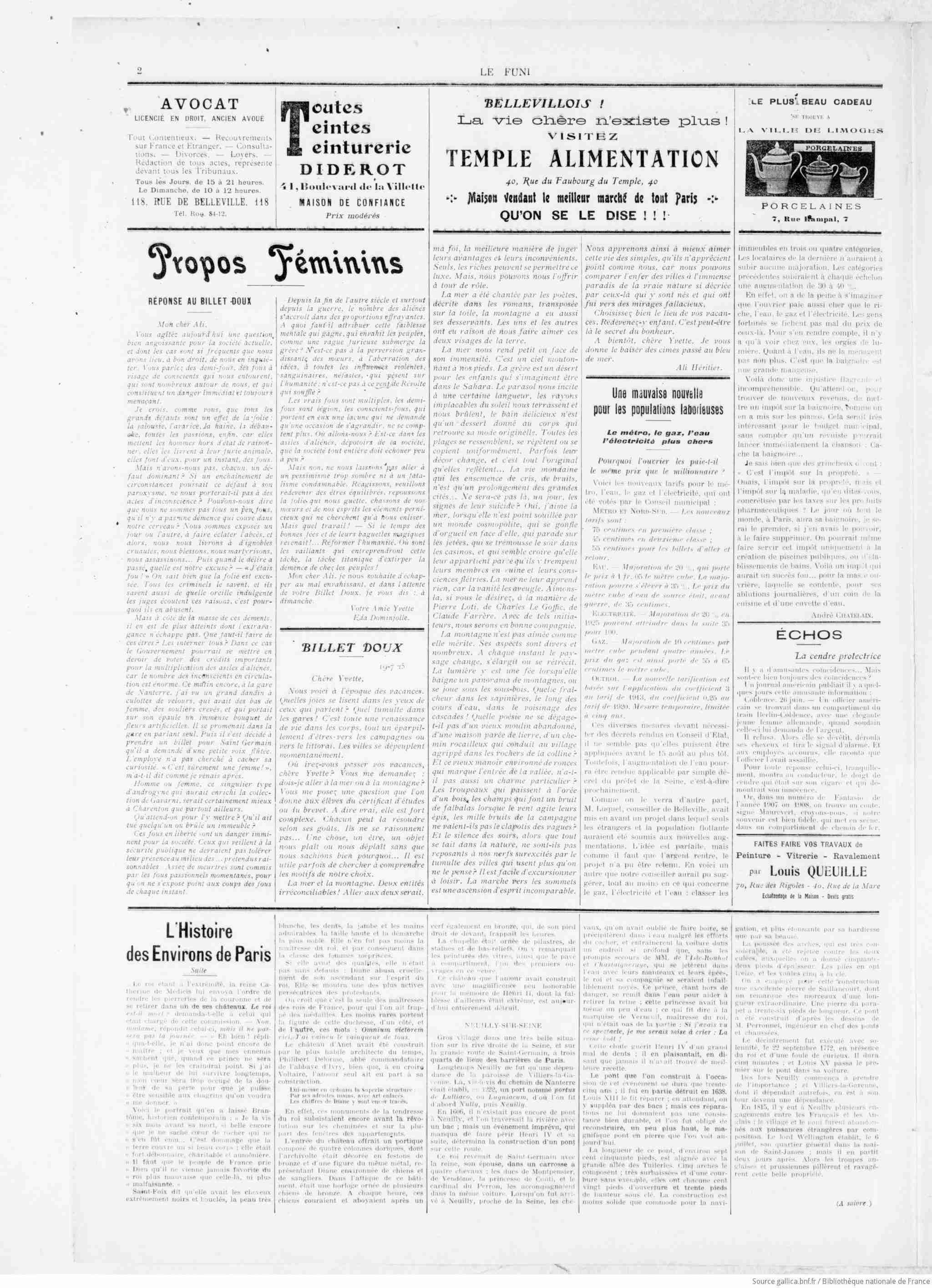 Le Funi 1925 07 19 Page 02swett note