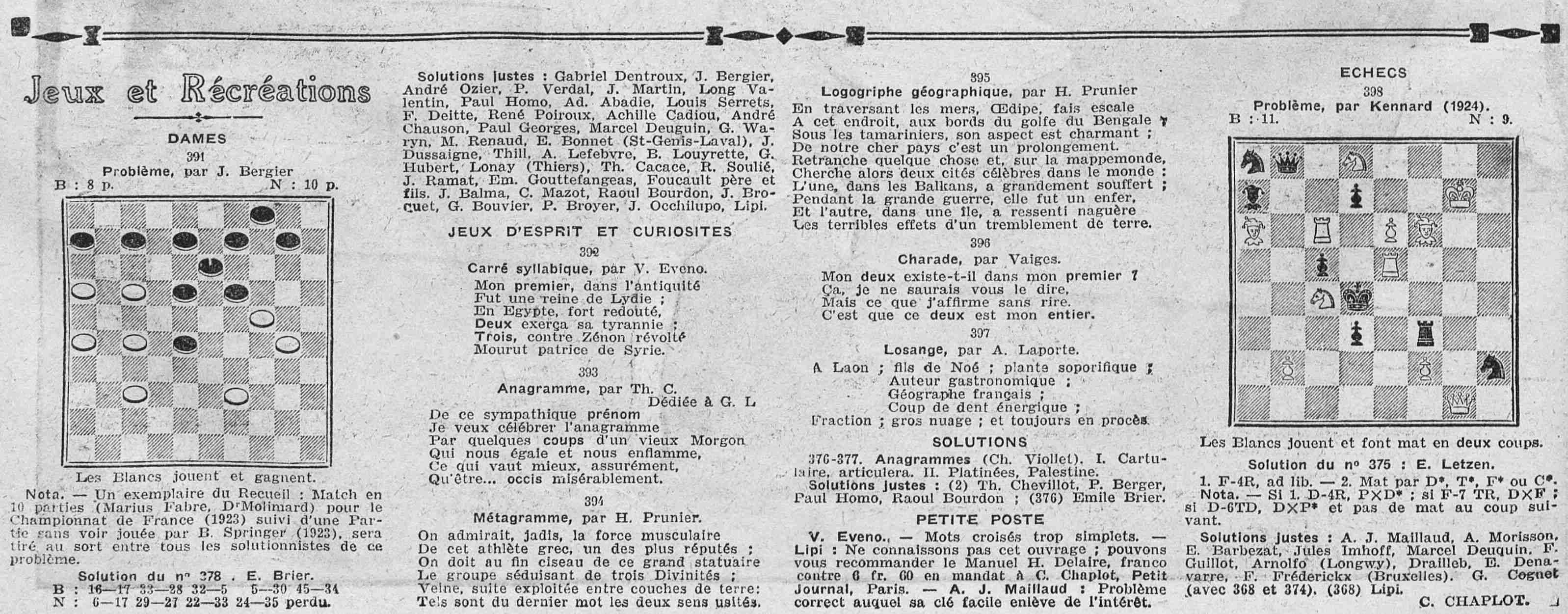 Le Petit journal illustré 1925 07 19 les récréations hebdomadires de La Bignole 