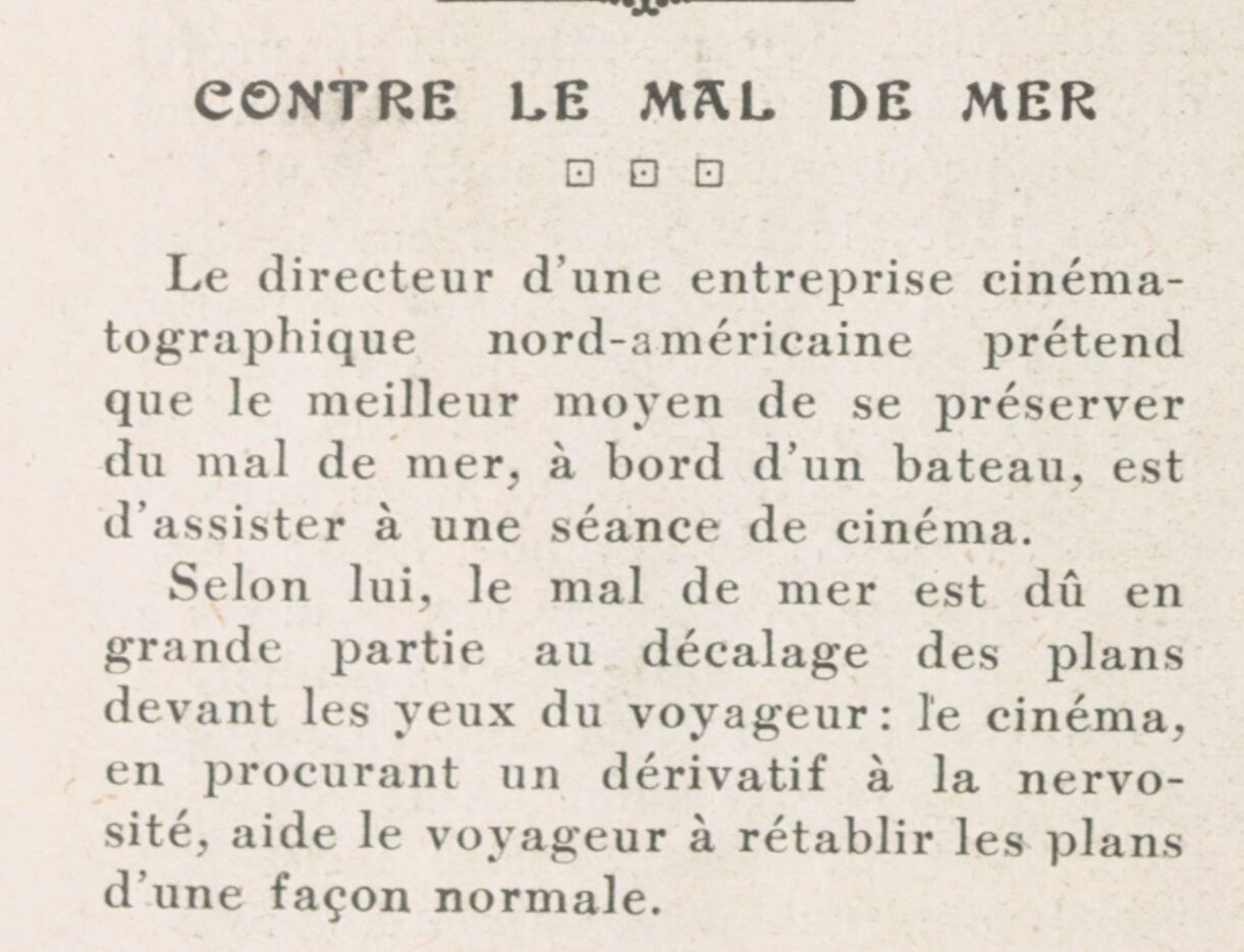 LÉclaireur du dimanche 1925 07 19 art 02 against sesickness