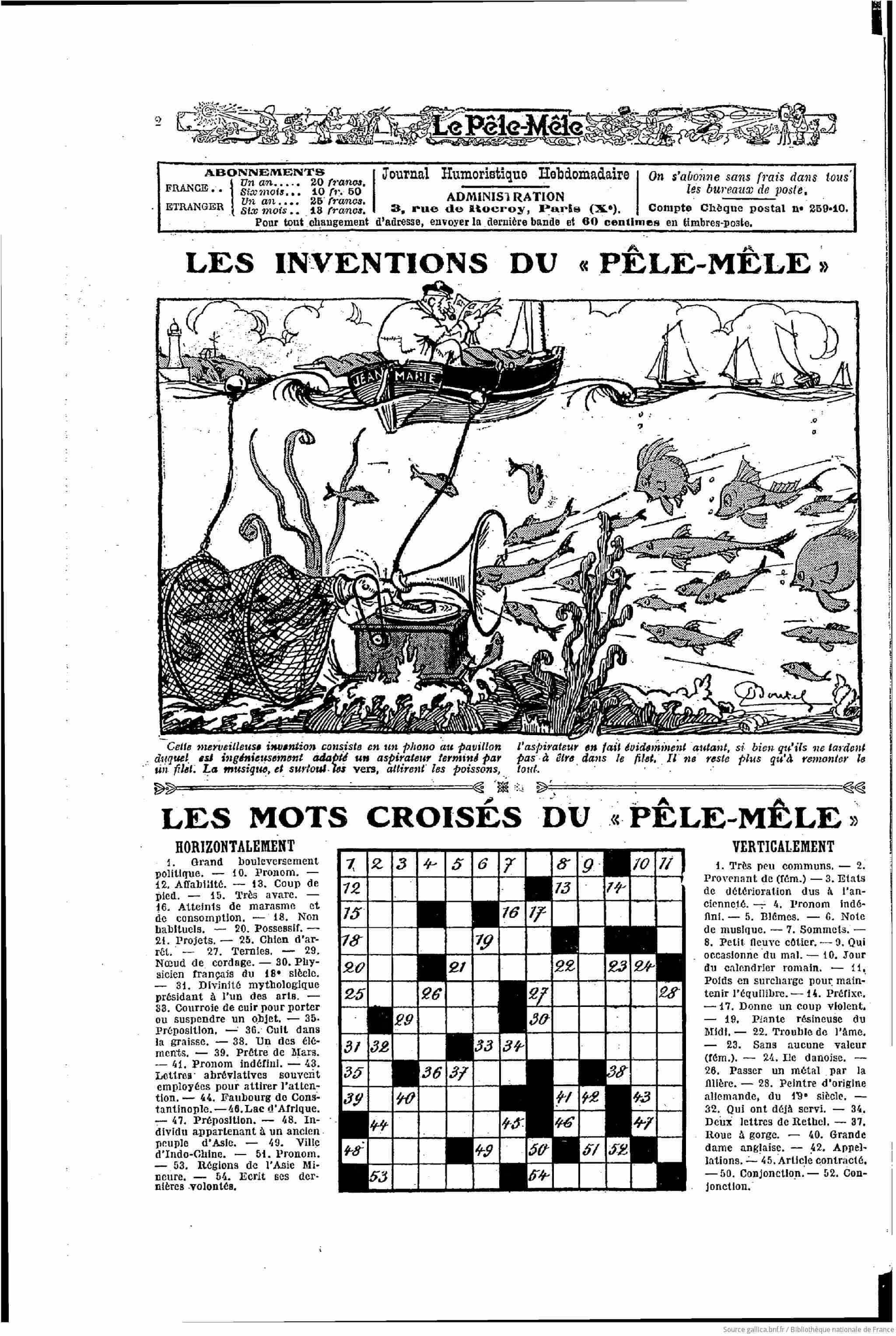 Le Pêle mêle 1925 07 26 Page 02 invention du Pêle Mêle 2