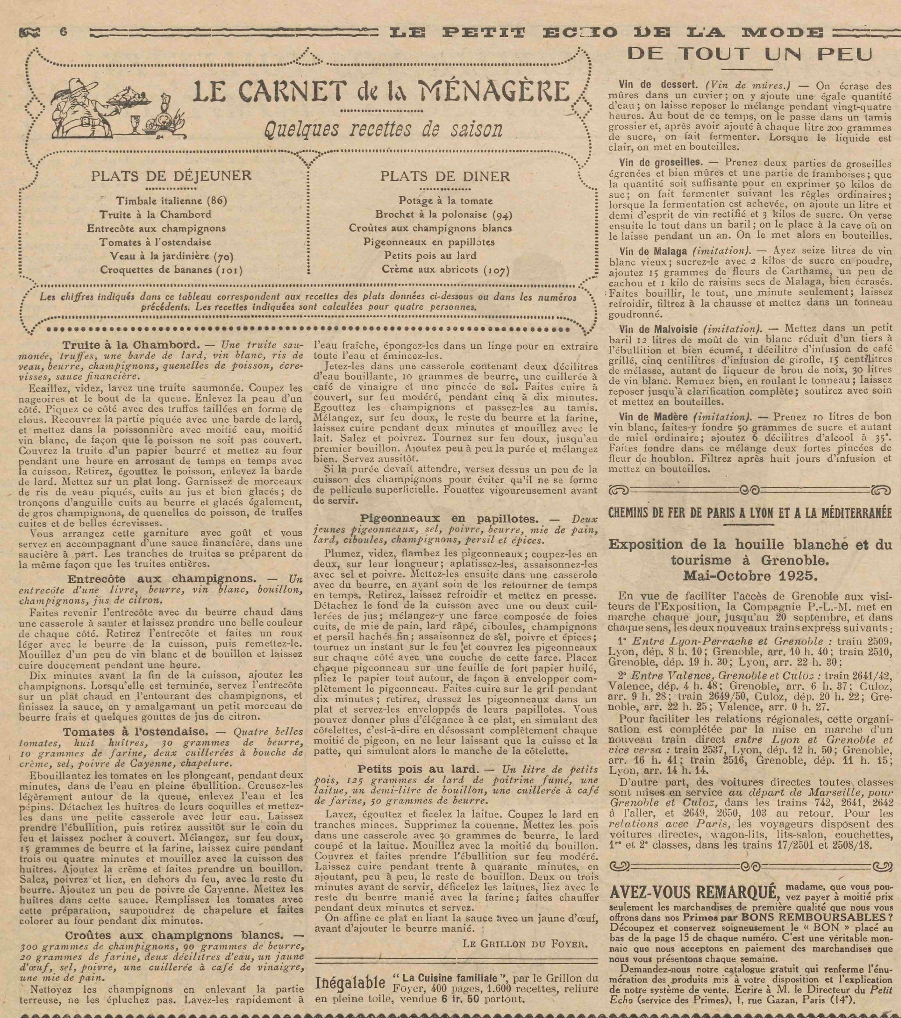 Le Petit écho de la mode 1925 08 02 menus et recettes 6
