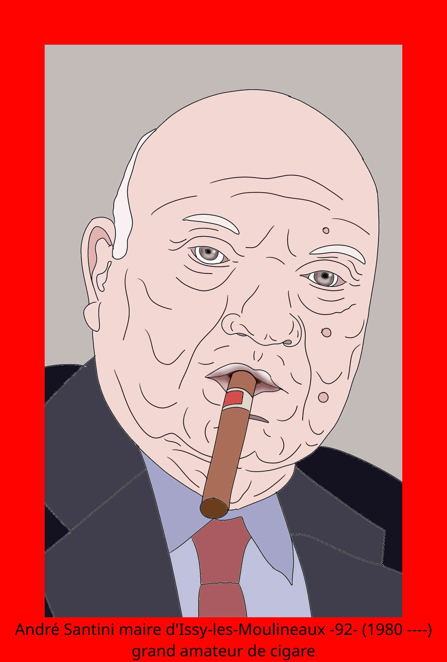 André Santini maire dIssy les Moulineaux amateur de cigares