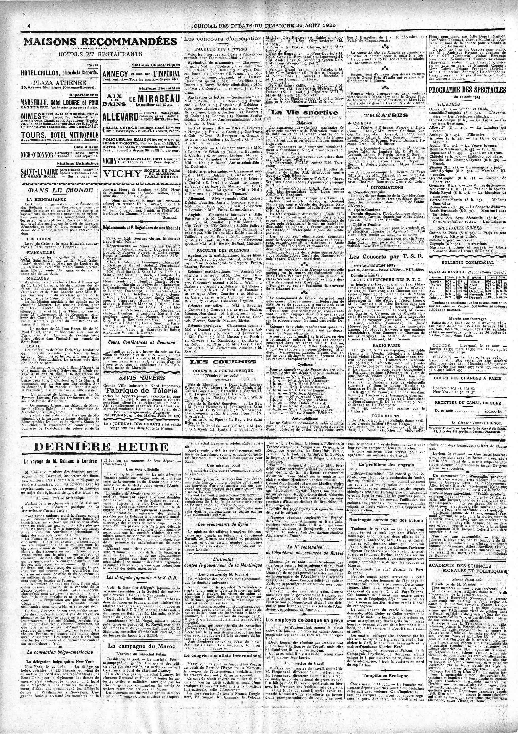 Journal des débats 1925 08 23 Page 04