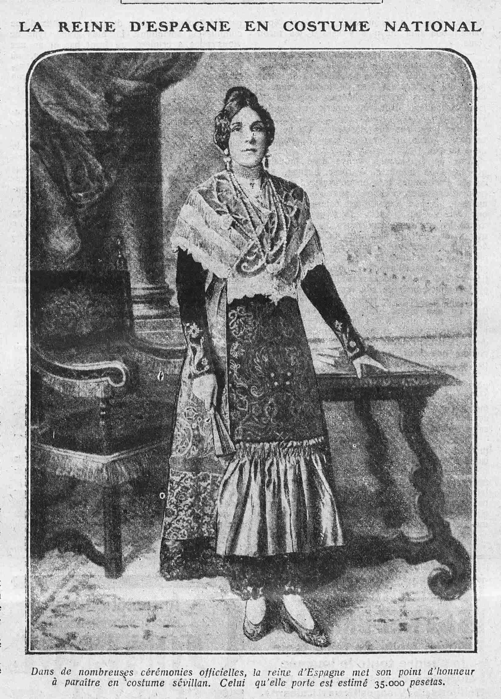 Le Petit journal illustré la reine dEspagne en 1925