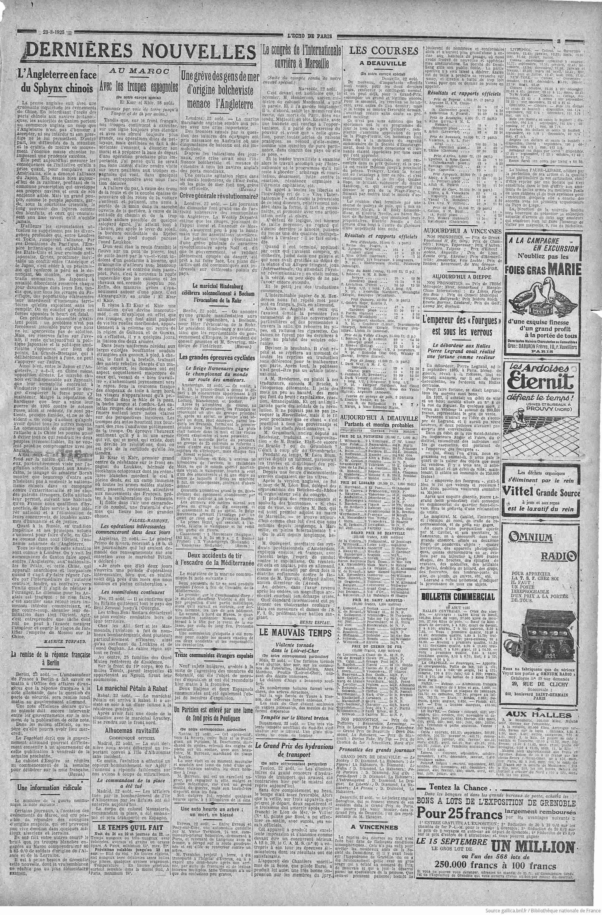 LÉcho de Paris 1925 08 23 Page 03