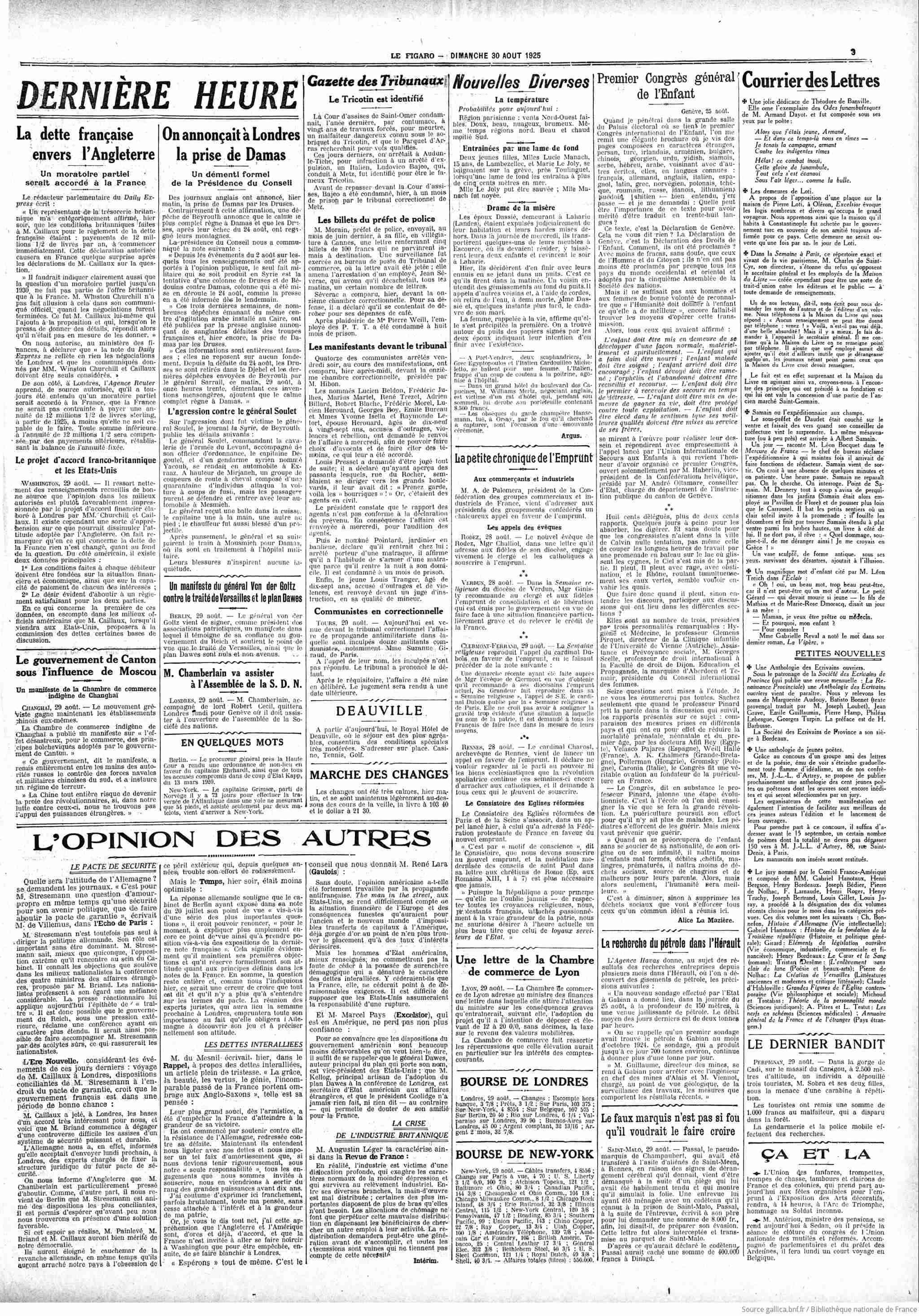 Figaro 1925 08 30 Page 03 