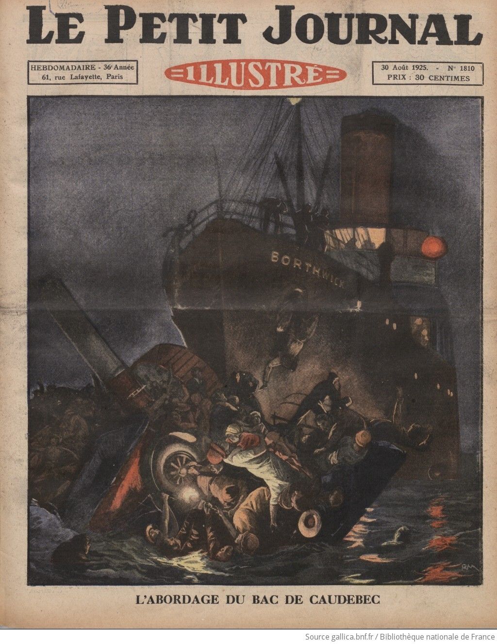 Le Petit journal illustré 1925 08 30 : Page 01 