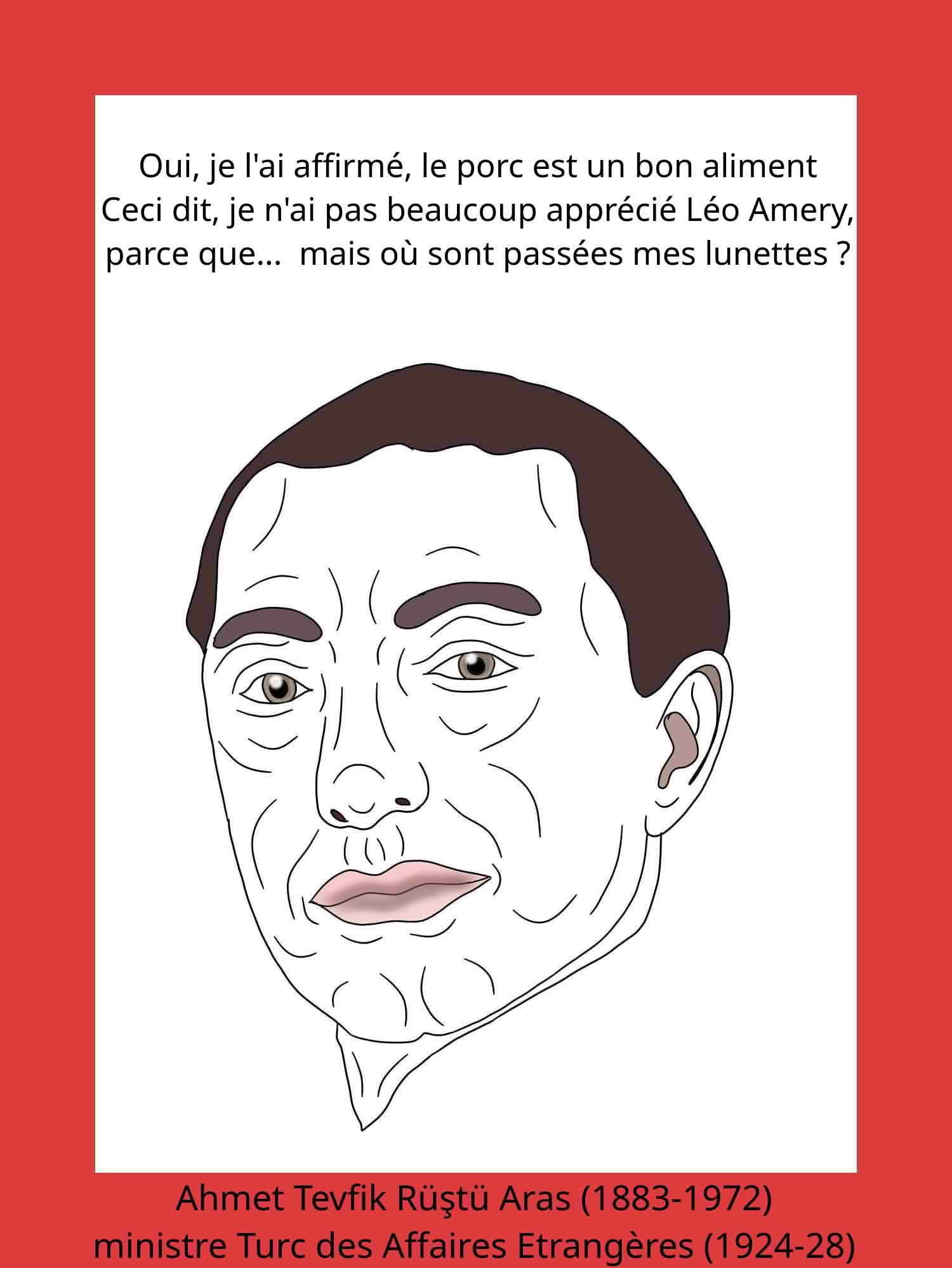 Tevfik Rustu Aras ministre Turc des affaires étrangères