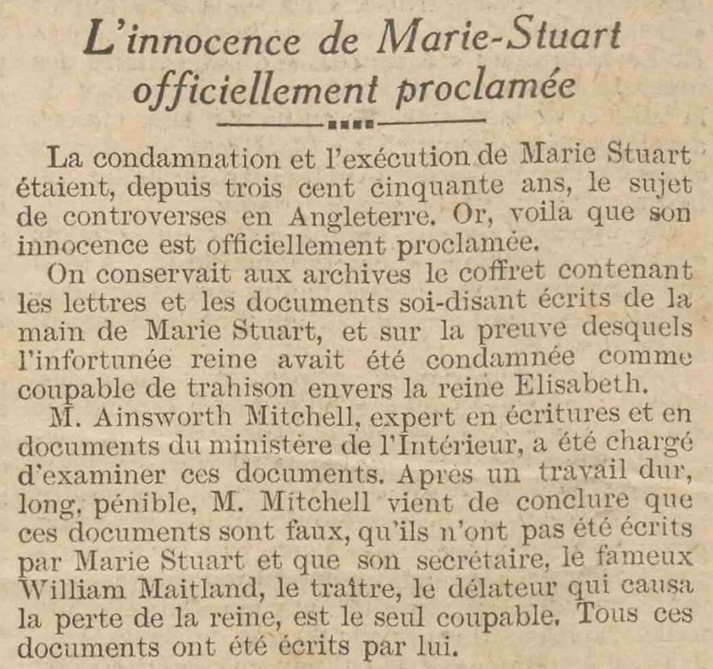 Le Petit écho de la mode 1925 10 11L'innocence de Marie Stuart