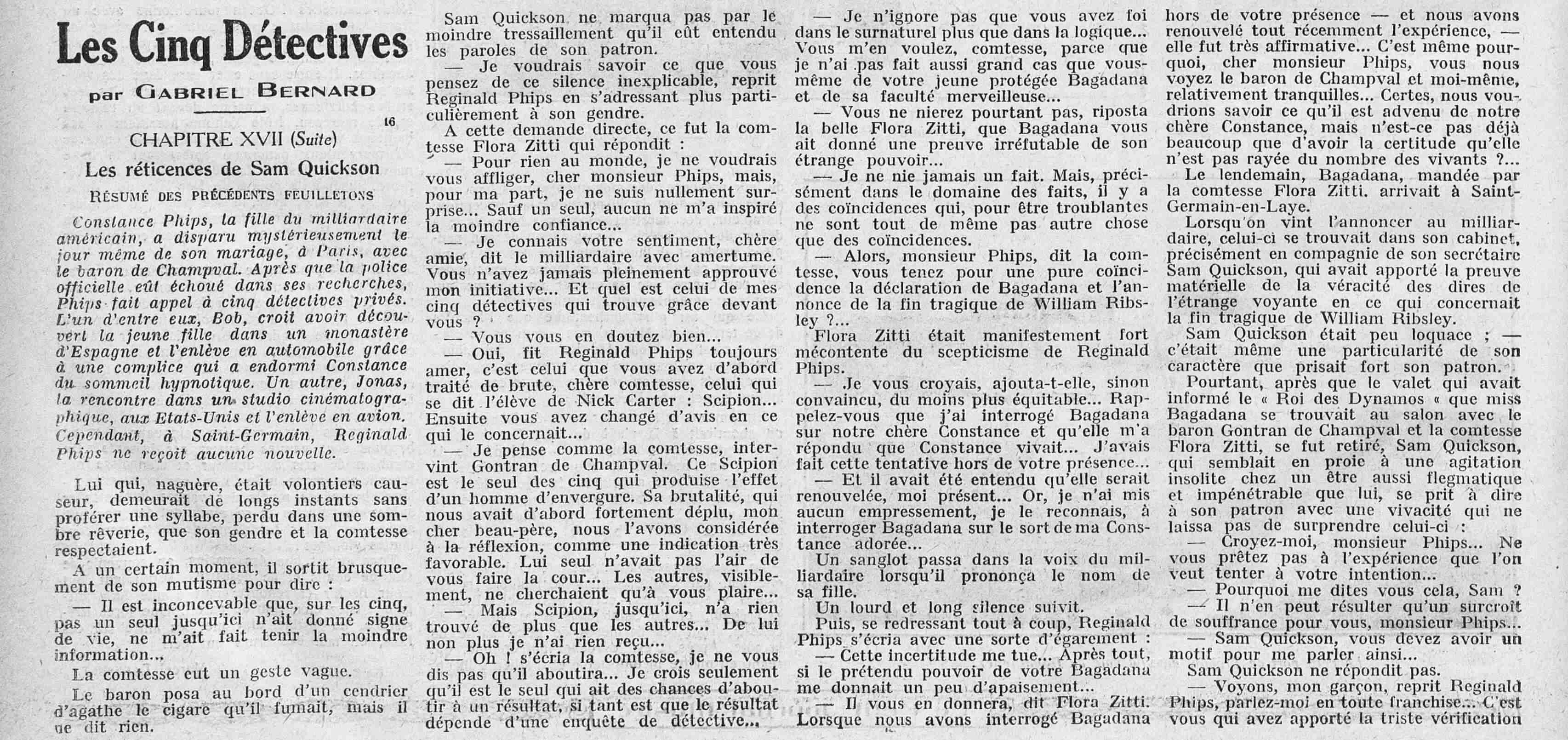 Le Petit journal illustré 1925 10 18 les cinq détectives