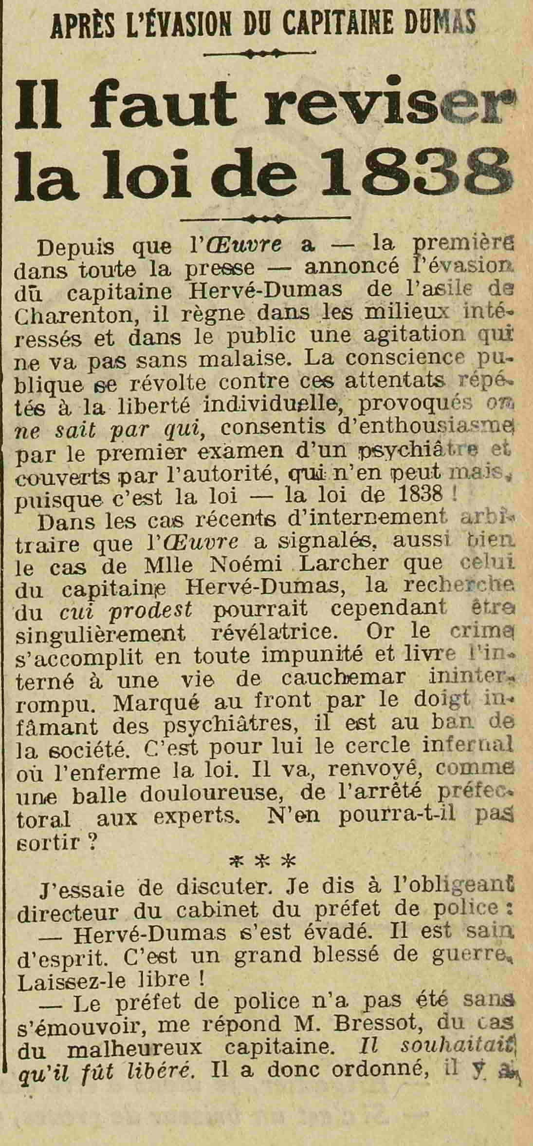 LOeuvre 1925 10 25 01 la loi de 1838 internement 01