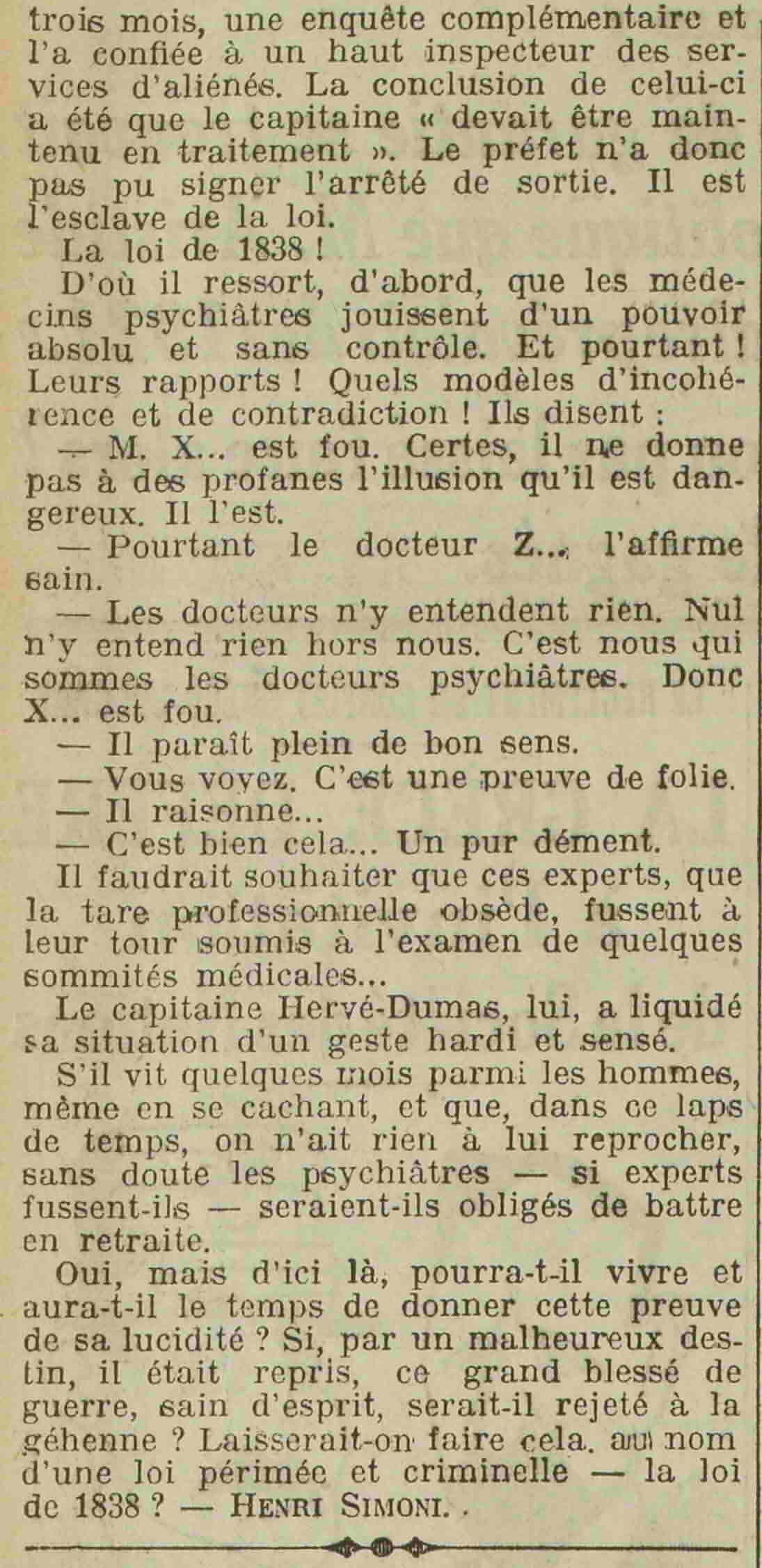 LOeuvre 1925 10 25 01 la loi de 1838 internement