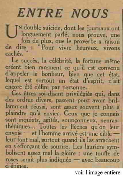 v Dimanche illustré 1925 11 08 03 le double suicide de Max Linder