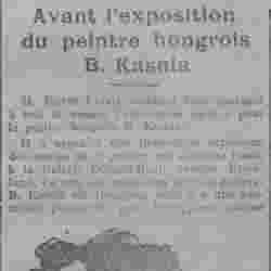 v Comoedia 1925 11 15 03 exposition du peintre B. Kasnia