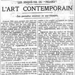 v Figaro 1925 11 15 L'art contemporain