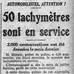 v LIntransigeant 1925 11 15 Automobiliste attention, plus de cinquante tachymètres en services