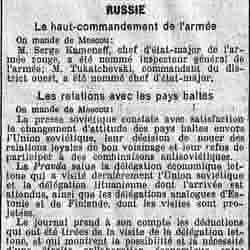 v Le Temps 1925 11 15  Russie et les Etats baltes