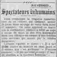 La Presse 1925 11 22  spectateurs inhumains